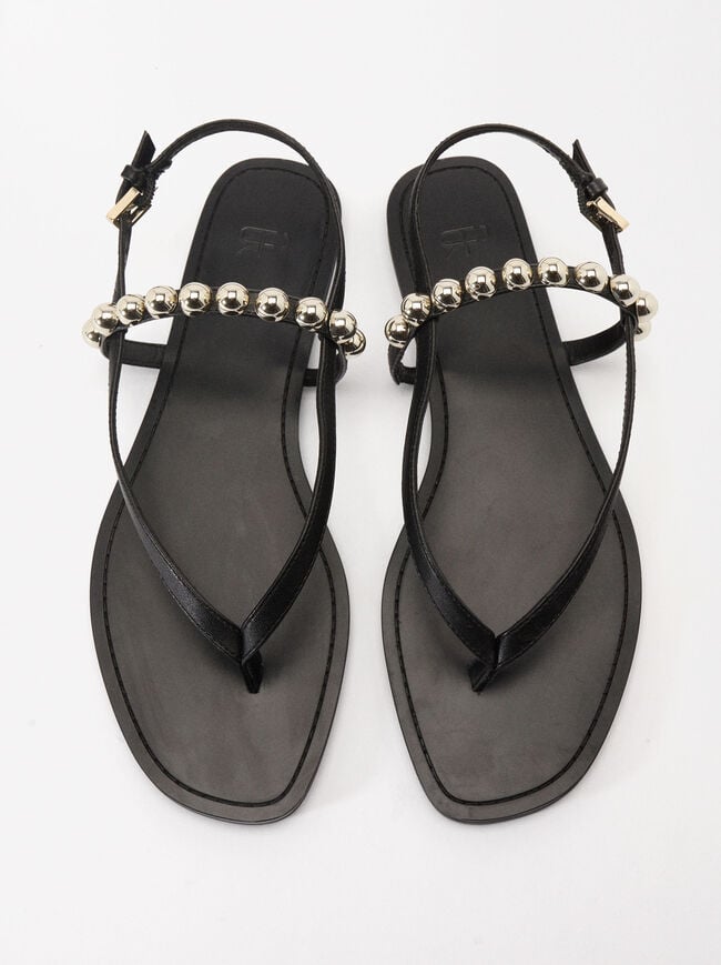 Beaded Strap Sandals