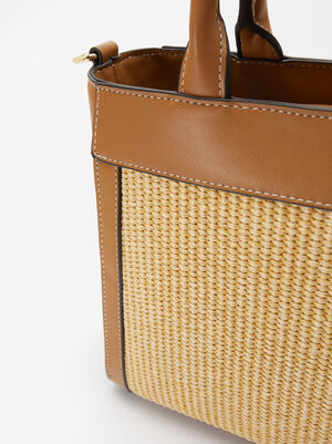 Straw Effect Tote Bag M image number 1.0