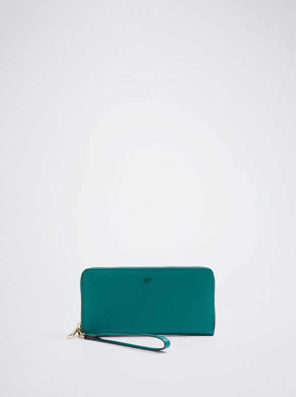 Wallet With Hand Strap, Green, hi-res