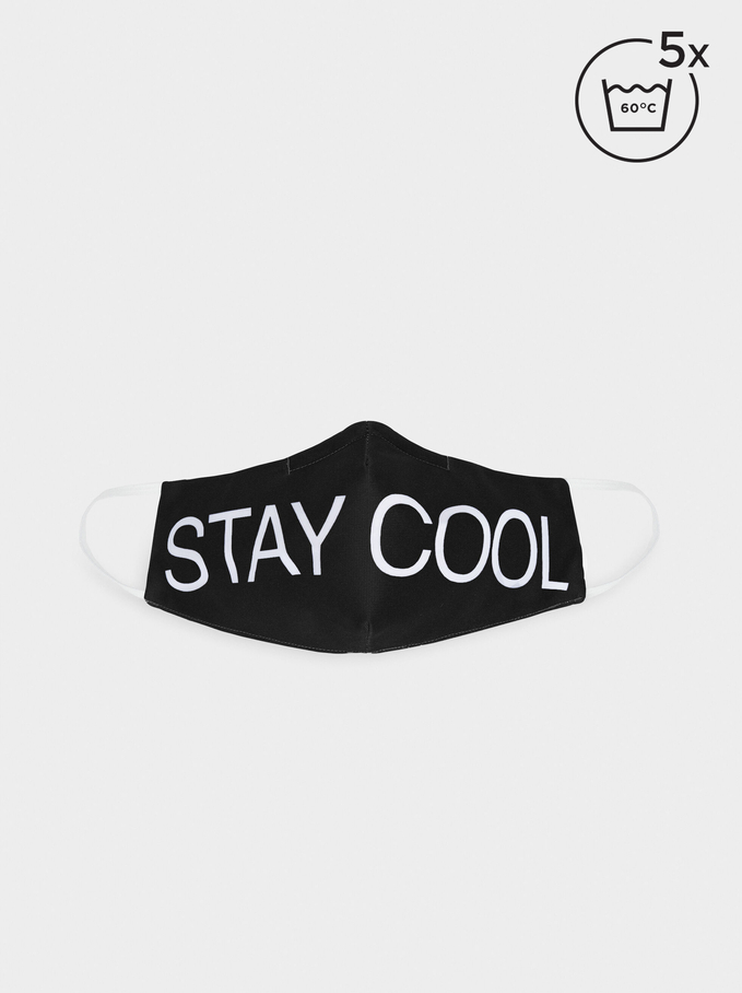 Stay Cool Print Reusable Face Mask Black Woman Face Masks Parfois Com