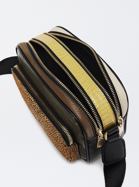 Crossbag With Leather, Multicolor, hi-res