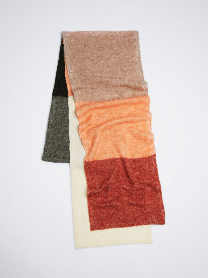 Printed Blanket Scarf, Multicolor, hi-res