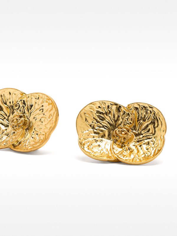 Maxi rectangular flower earrings
