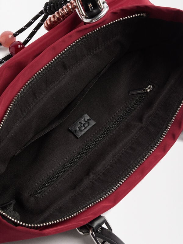 Nylon tote bag with strap M