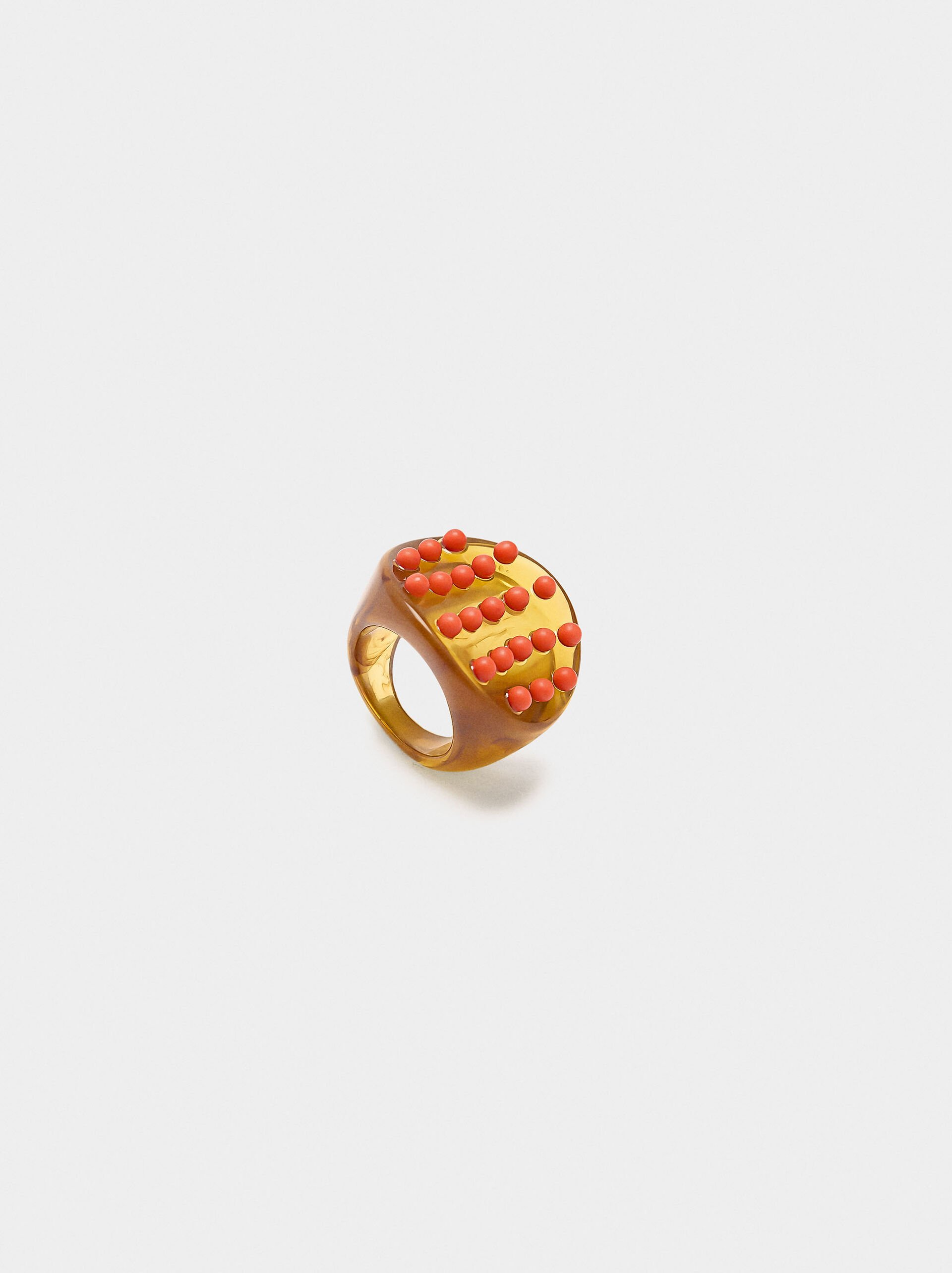 Anillo maxi con esferas image number 1.0