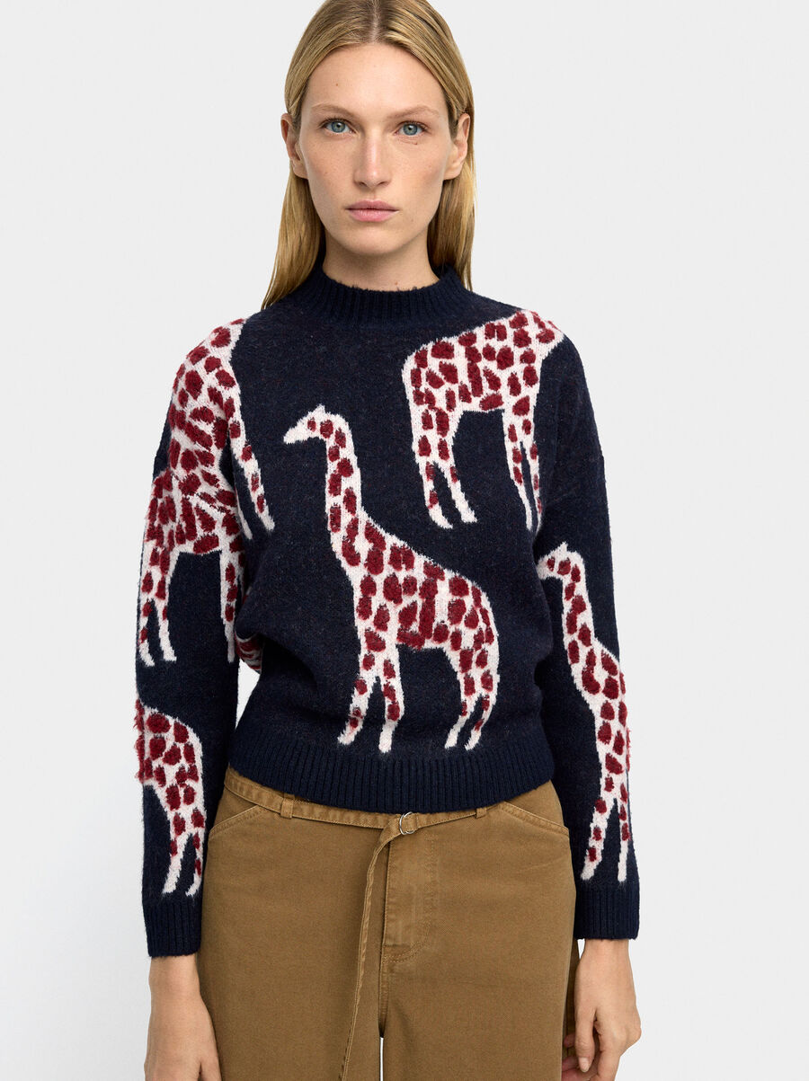 Jacquard knit sweater