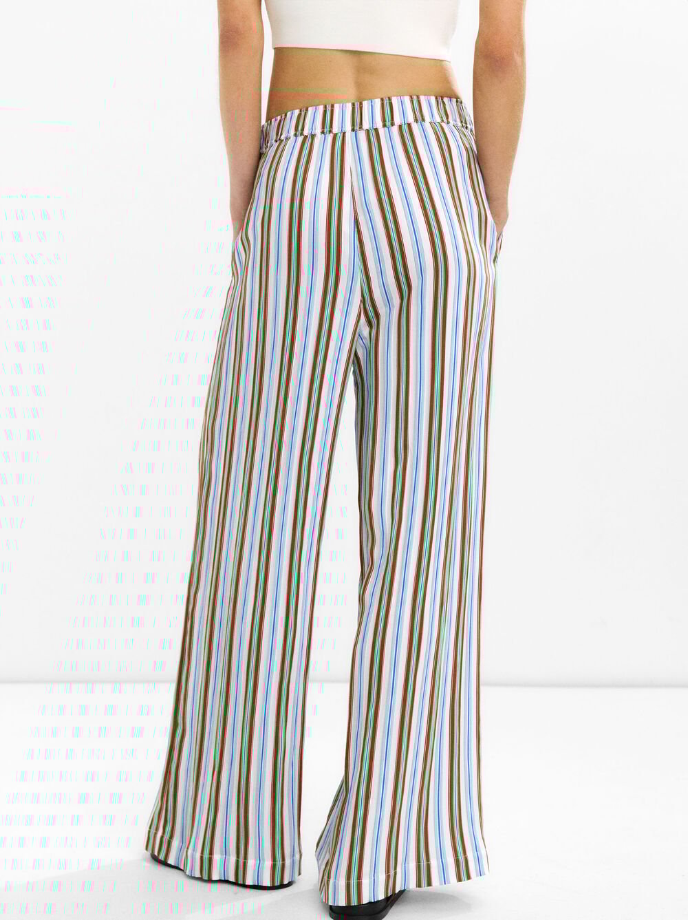 Striped flowy trousers