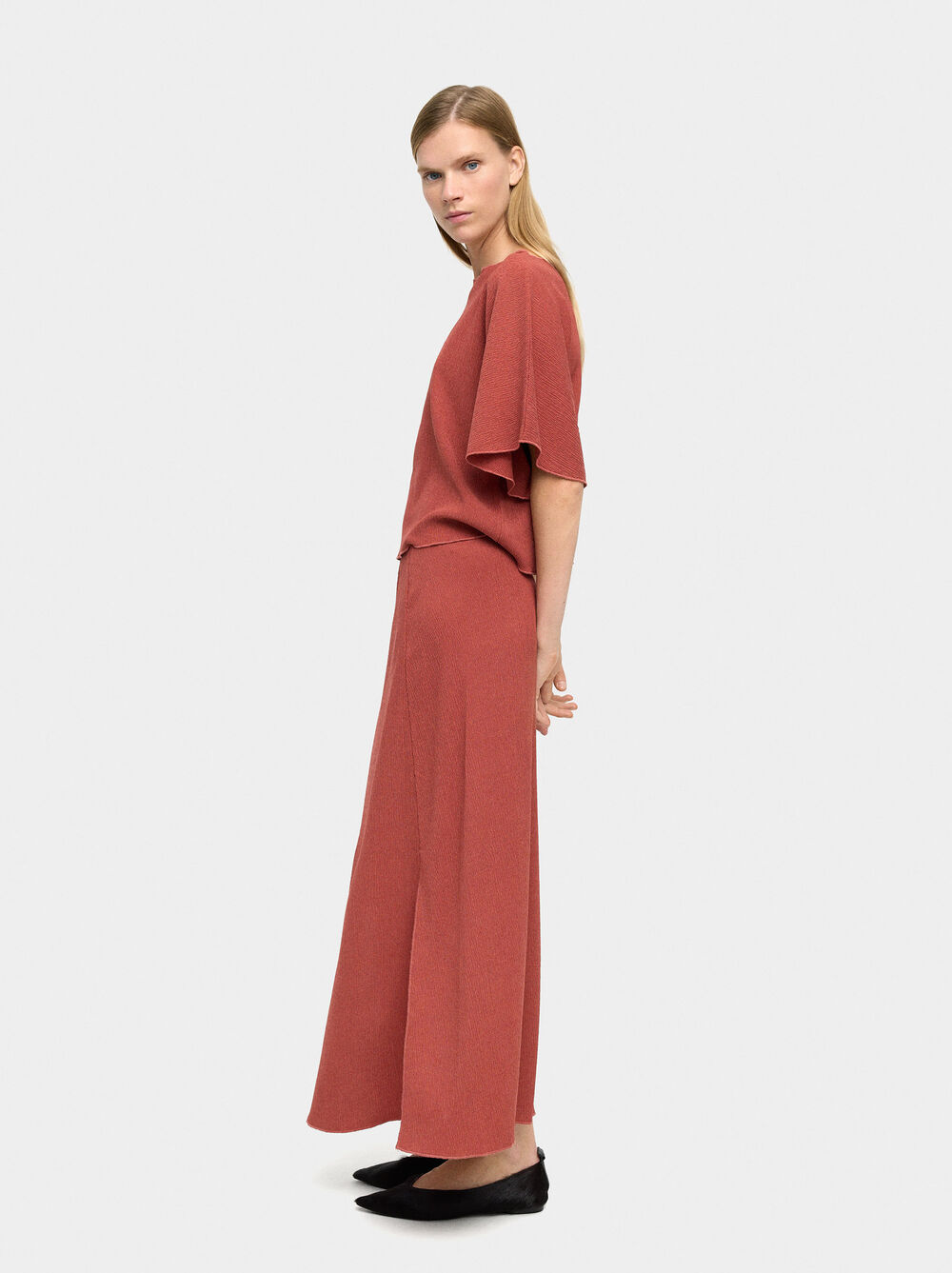 Blusa effetto stropicciato