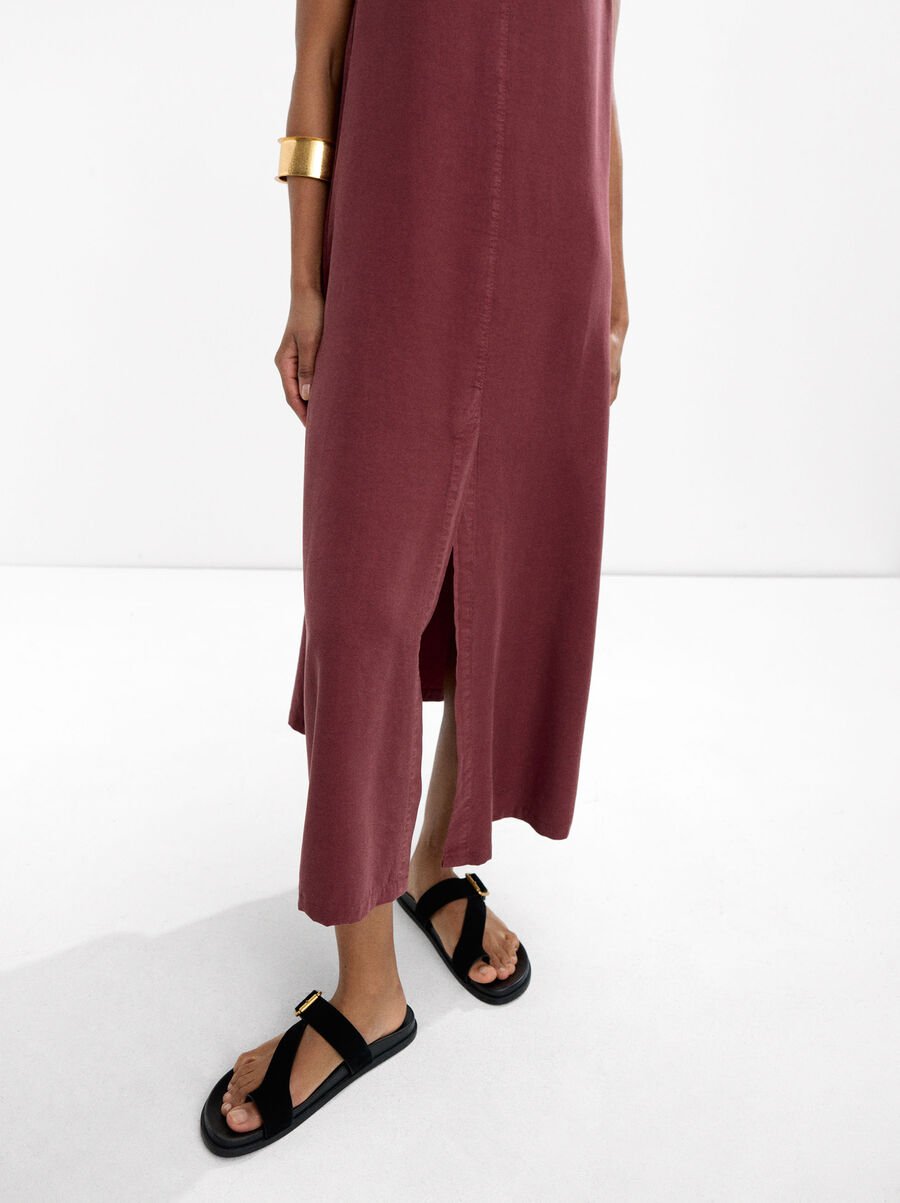 Robe midi 100 % lyocell