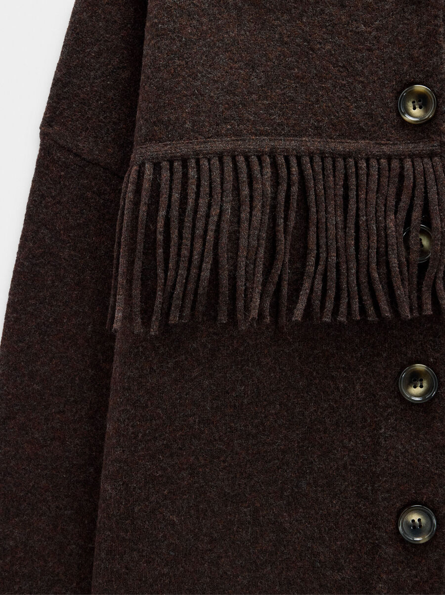 Cárdigan de punto con flecos