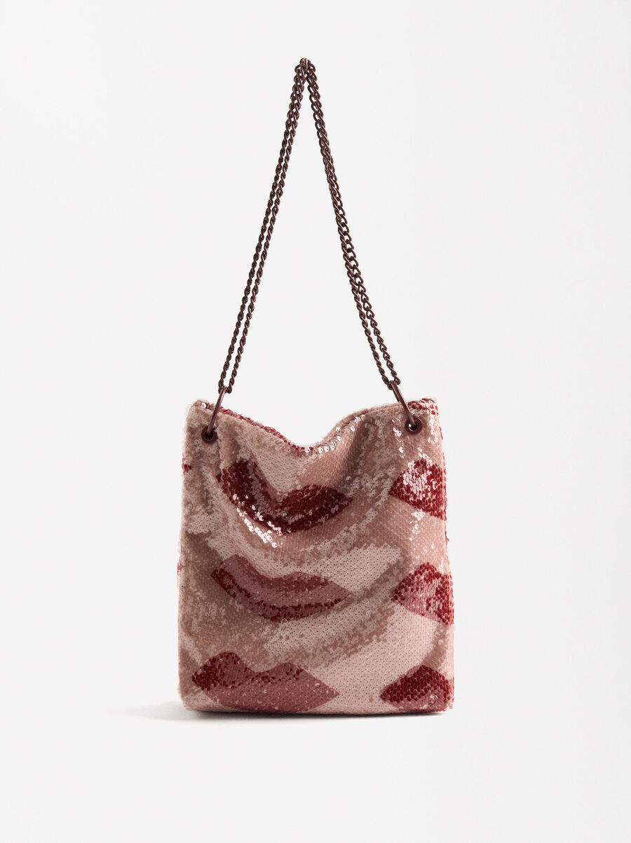 Shoulder bag with sequins
