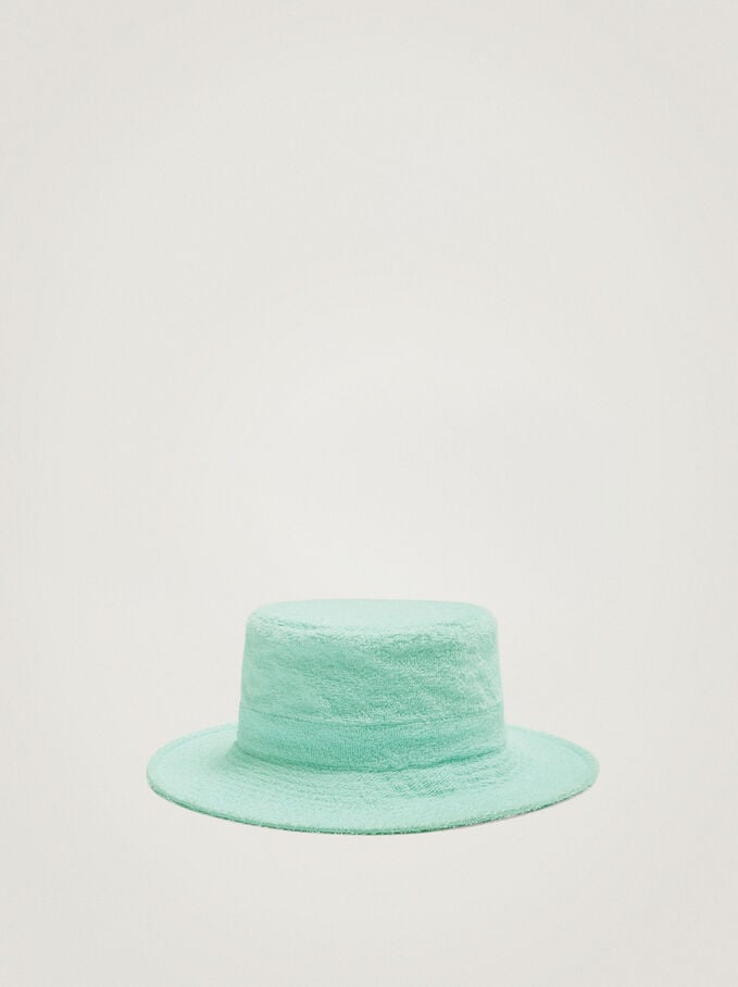 Cappellino Bucket In Cotone, Verde, hi-res