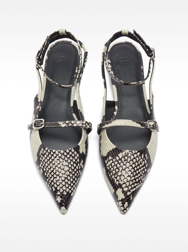 Animal print slingback ballet flats