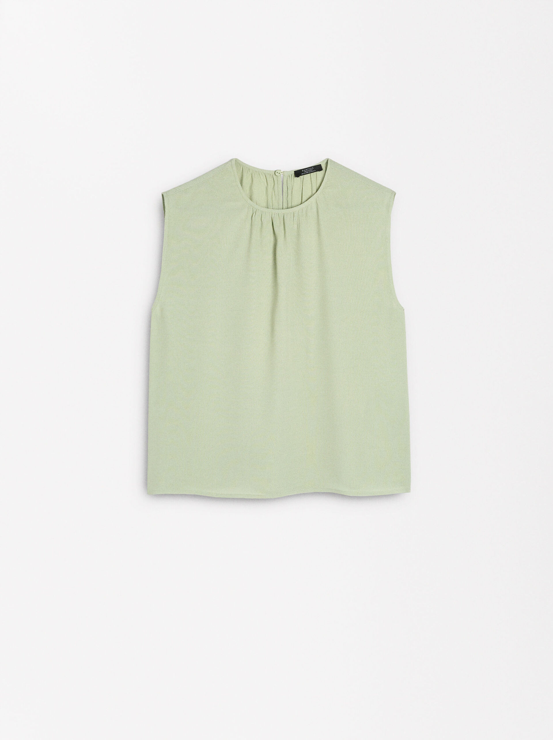 Sleeveless printed top image number 0.0