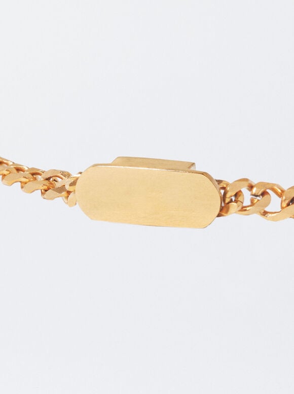 Online Exclusive - Stainless Steel Golden Bracelet, Golden, hi-res