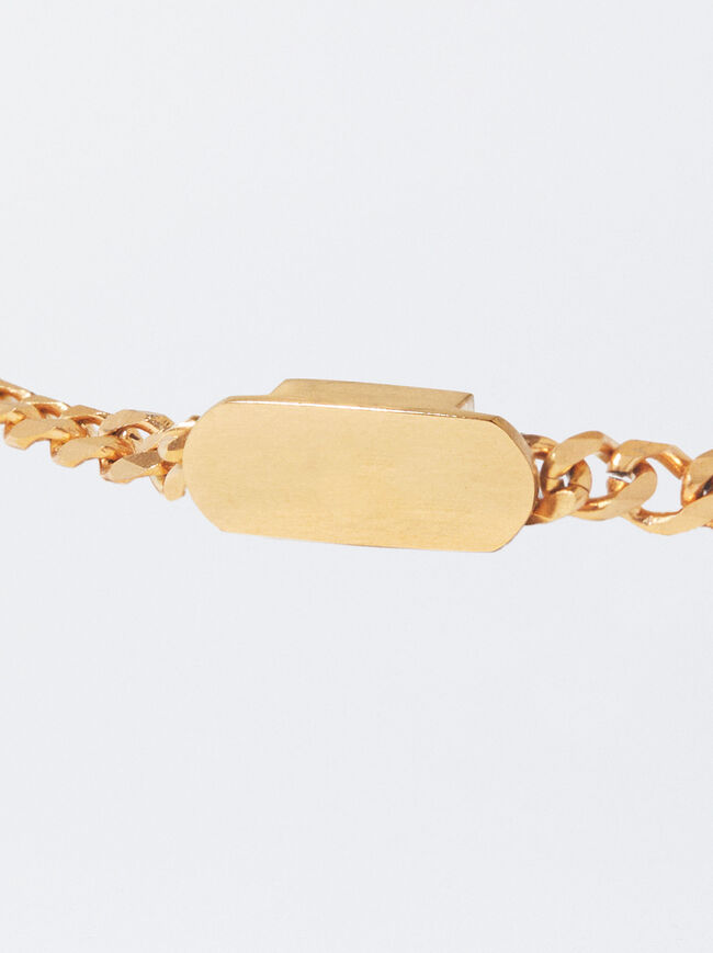 Goldene Stahlherz-Halskette image number 2.0