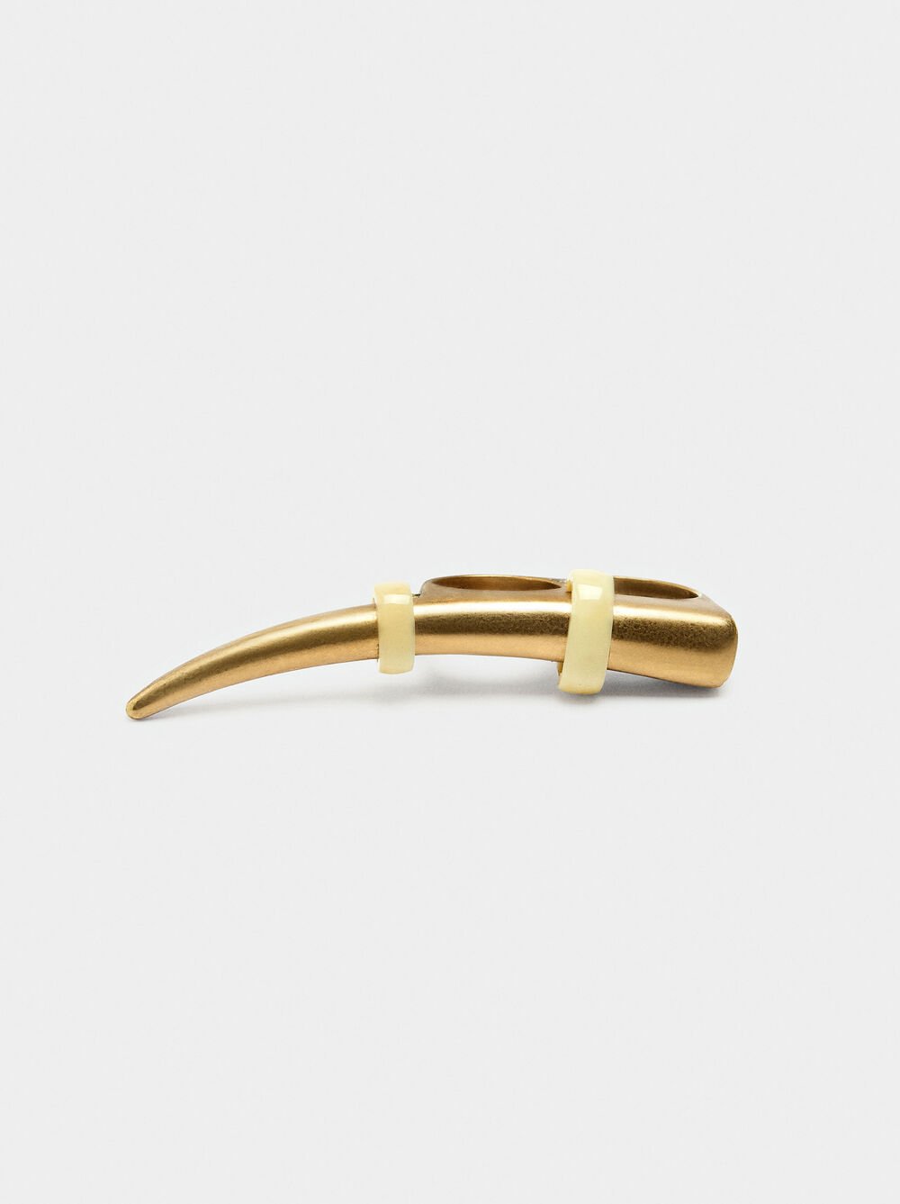 Elongated ring with resin detail