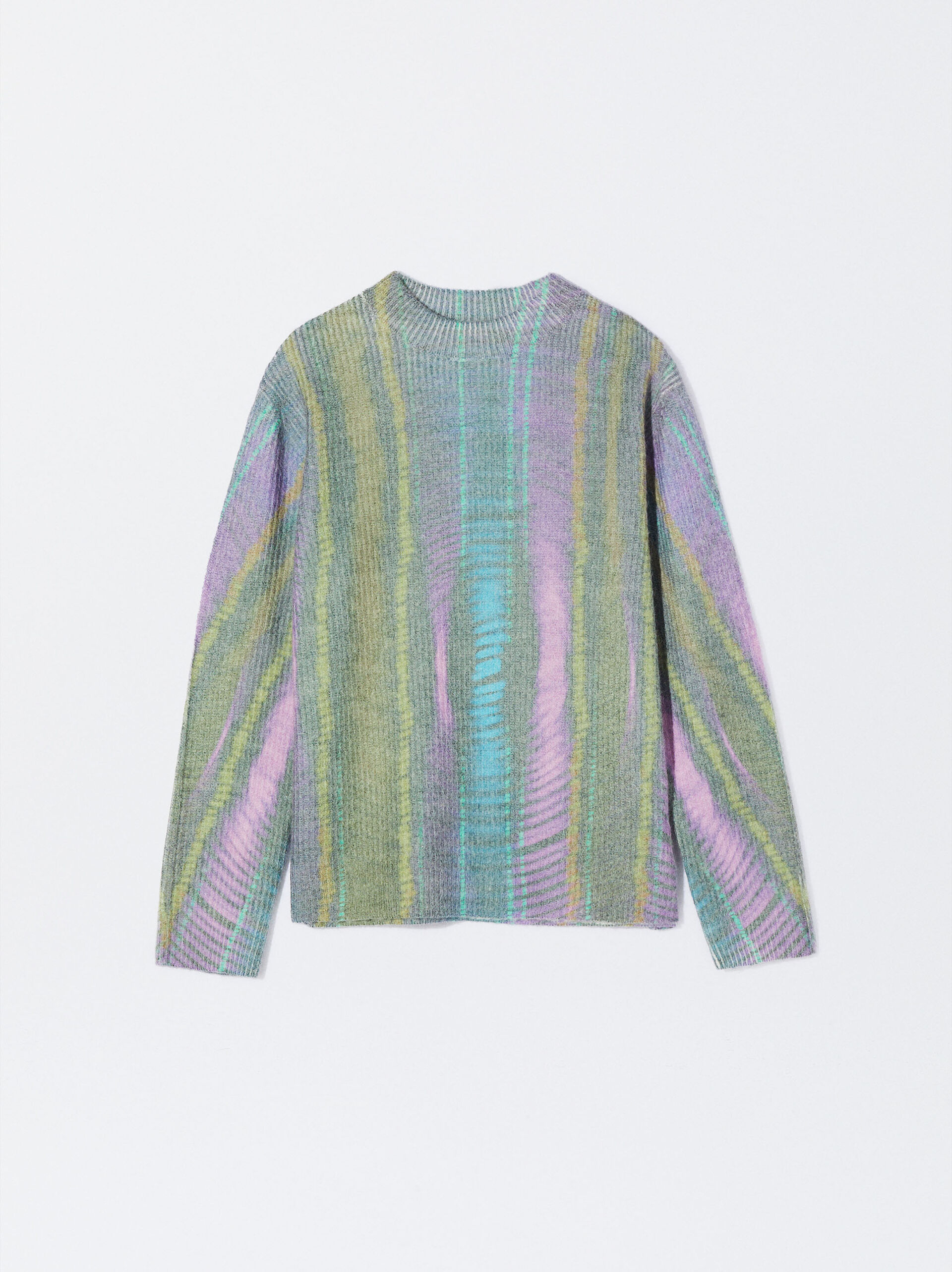 Printed Knit Sweater image number 5.0
