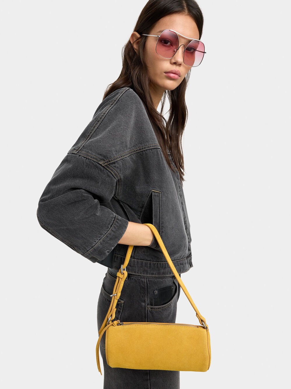 Chemise en jean effet délavé