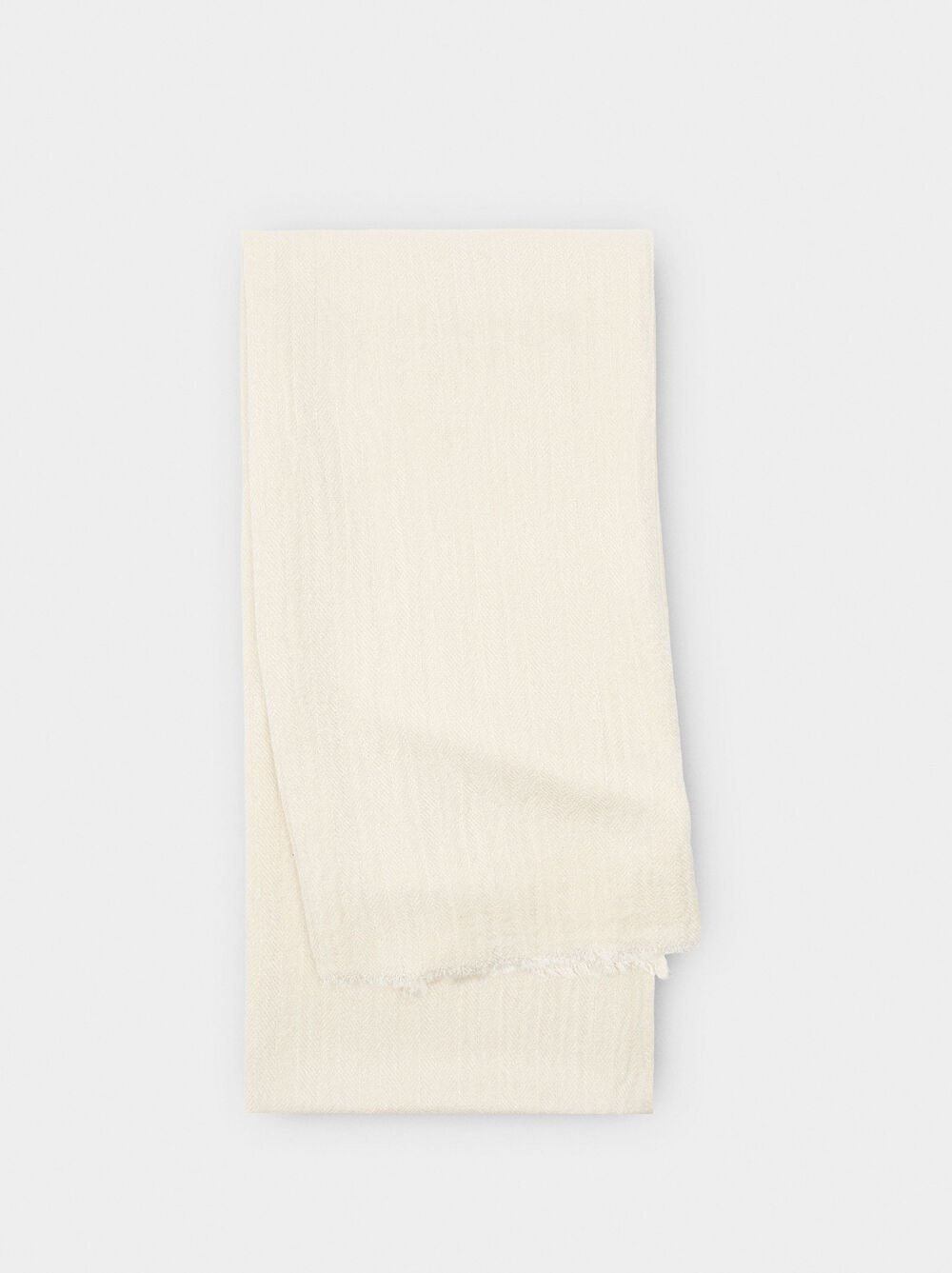 Pashmina lisse effilochée