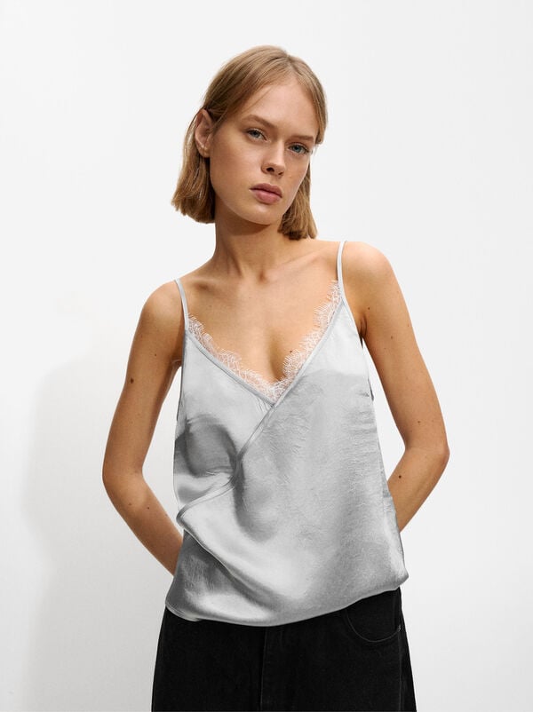 Satin top