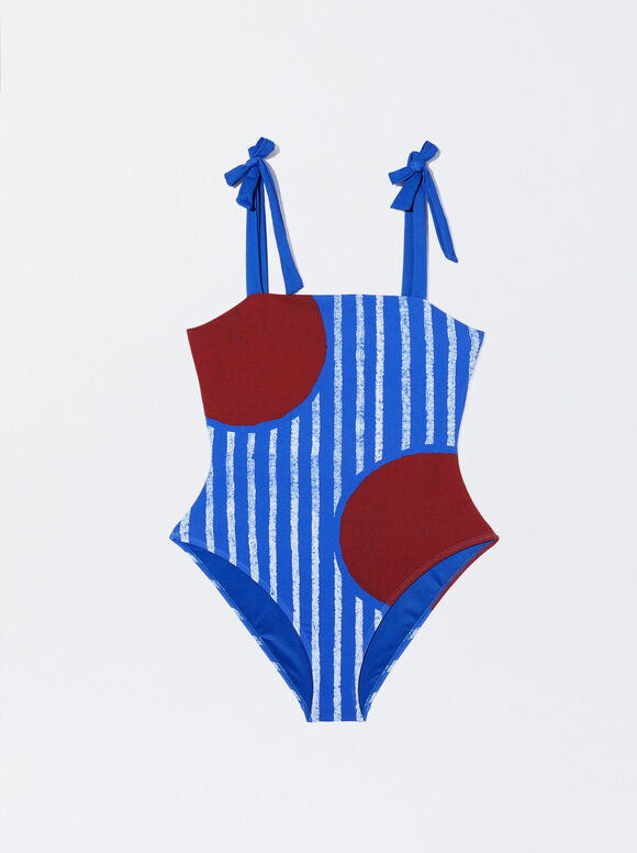 Printed Bathing Suit, Multicolor, hi-res