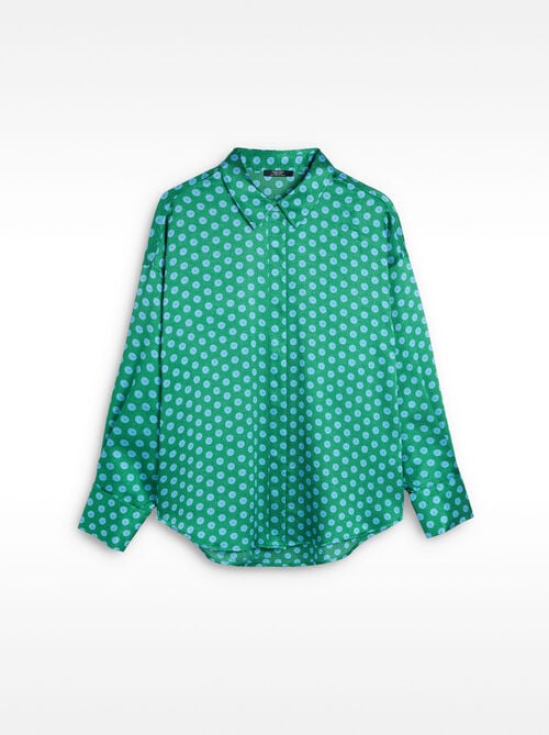 Satin printed shirt