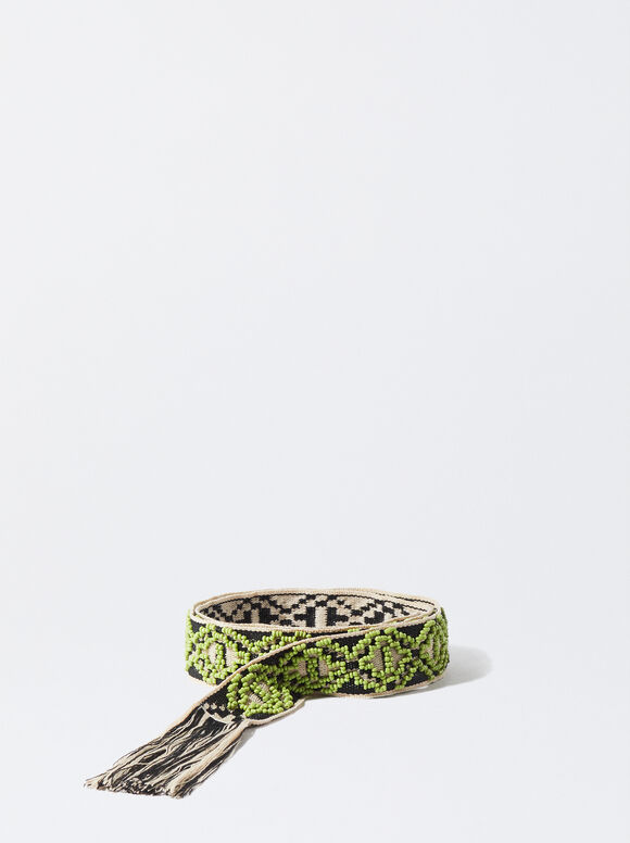 Online Exclusive - Belt With Beads, Multicolor, hi-res