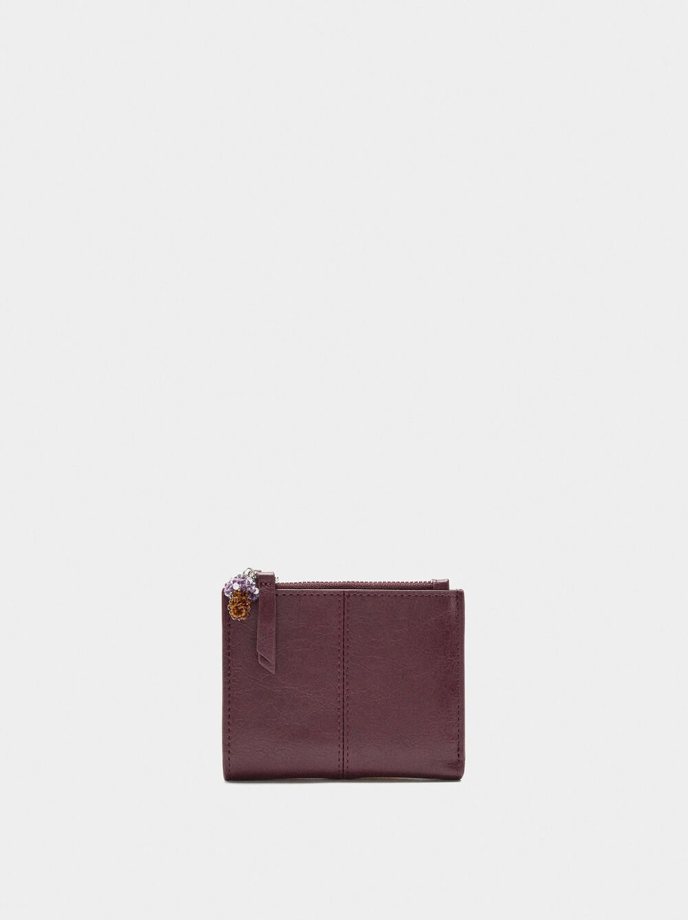 Plain wallet with cracked effect S