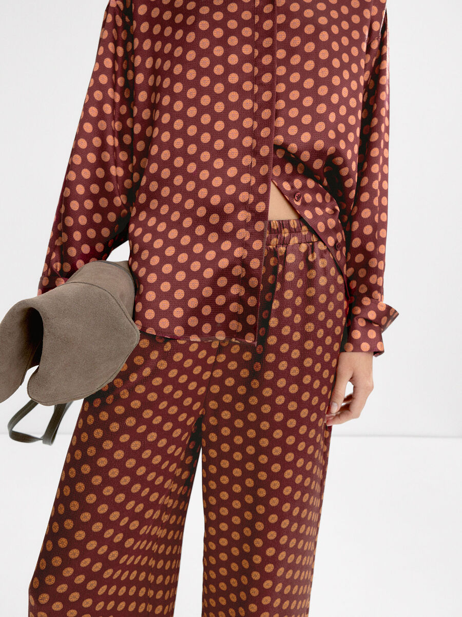 Satin printed shirt
