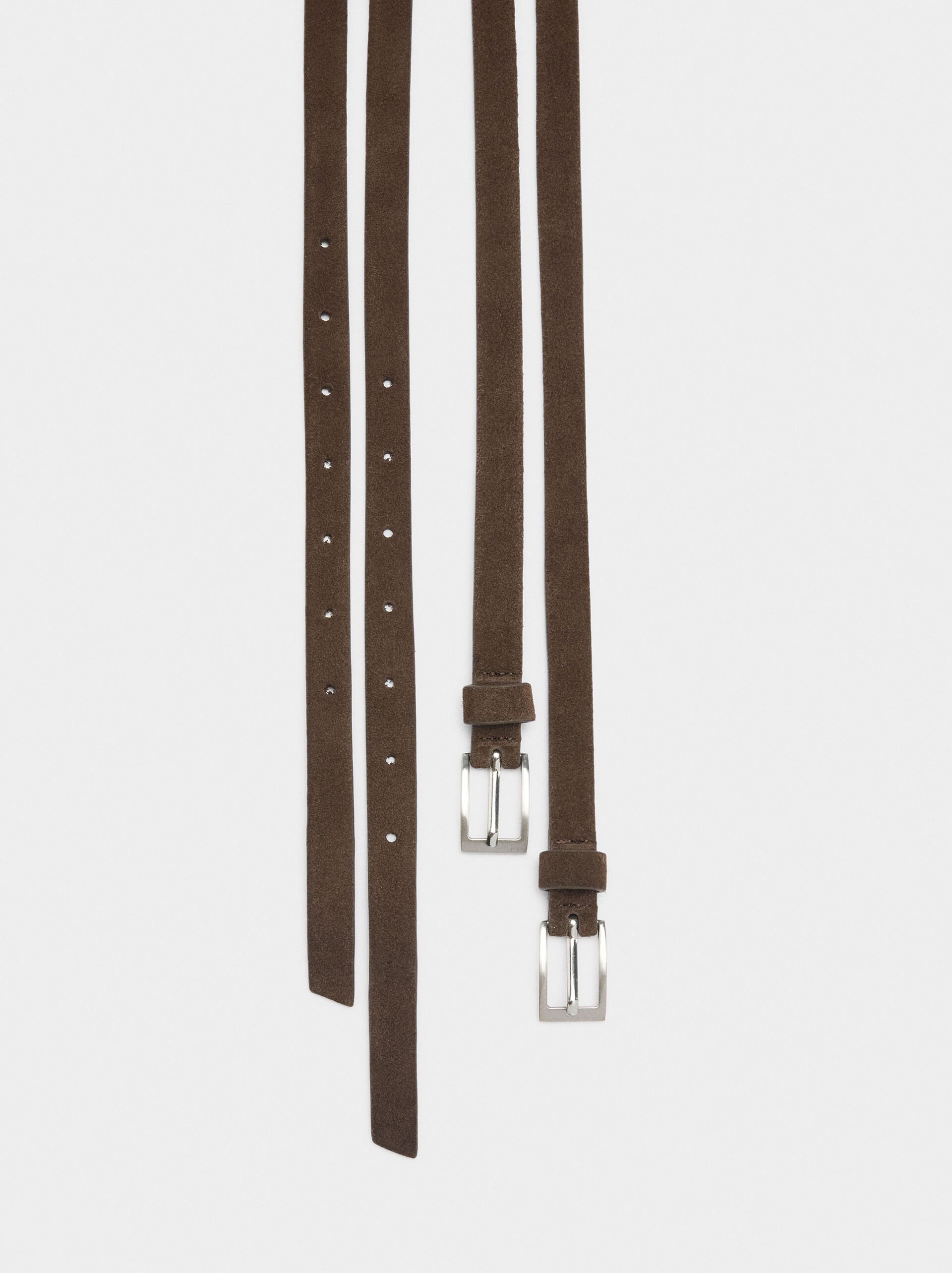 Ceinture en cuir effet double image number 2.0