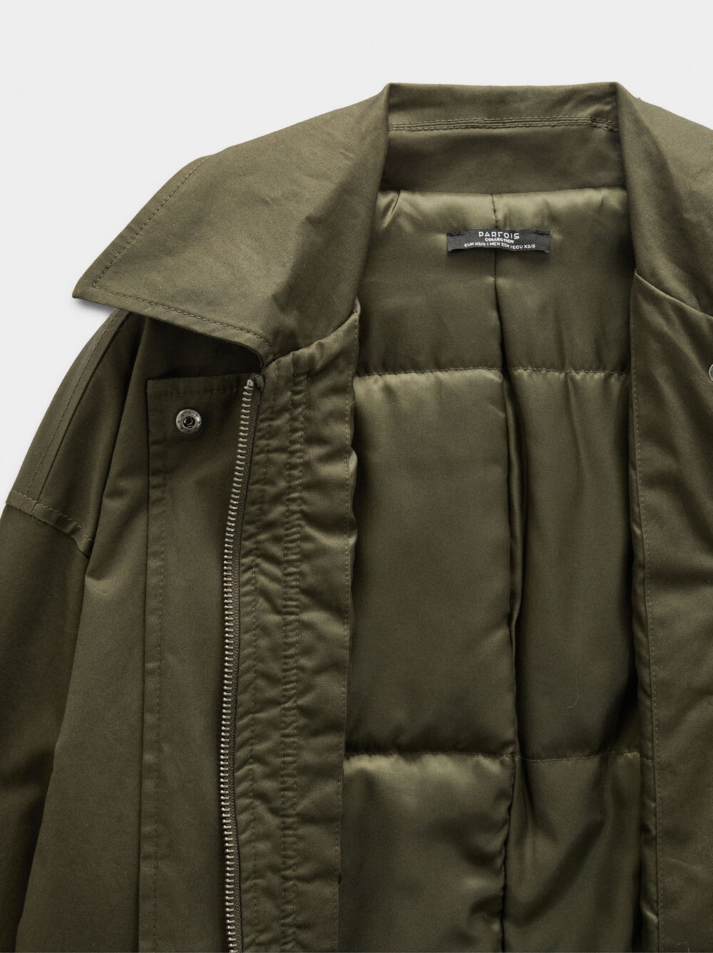 Cotton high-neck jacket