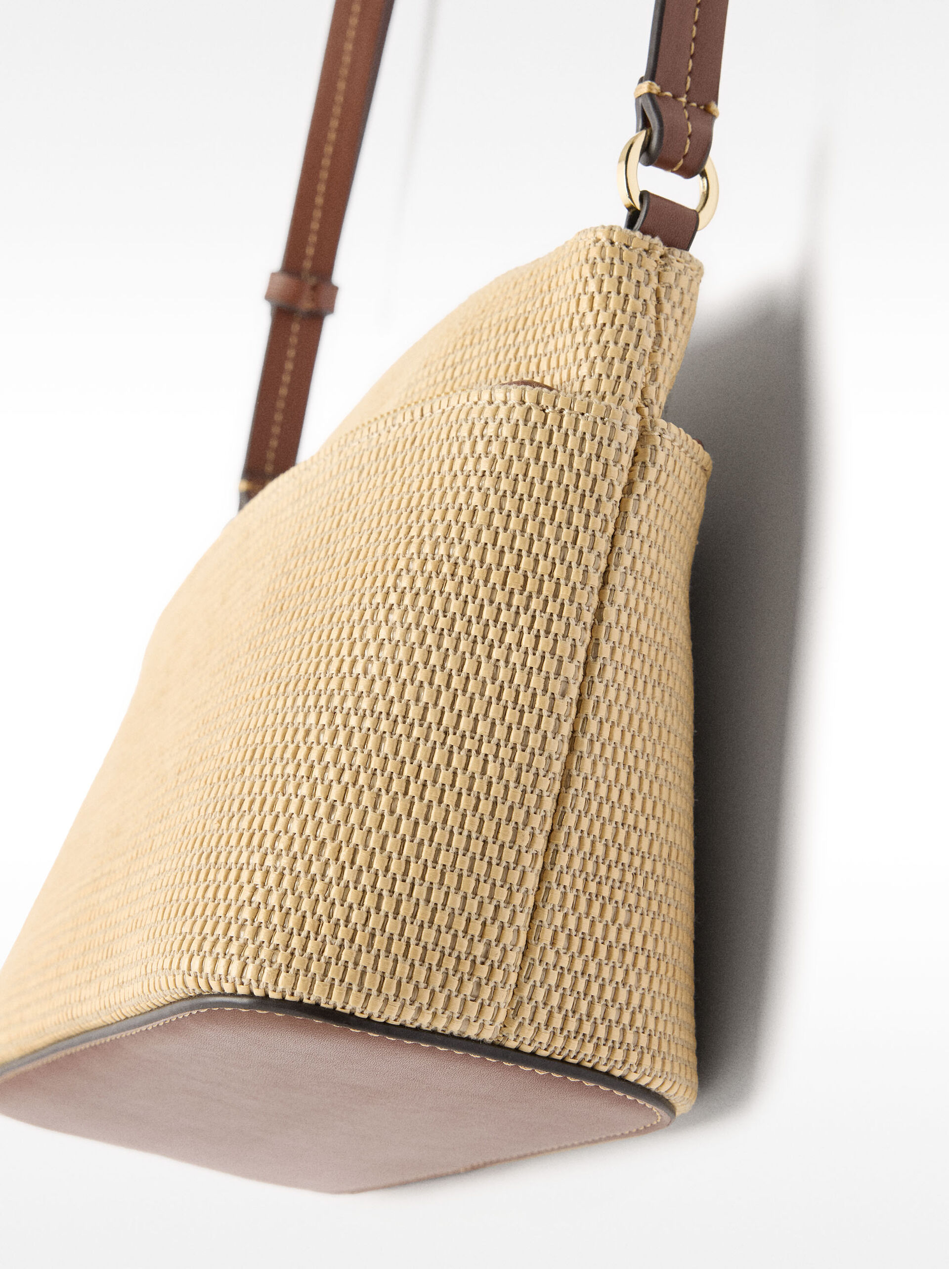 Raffia effect crossbody bag image number 2.0