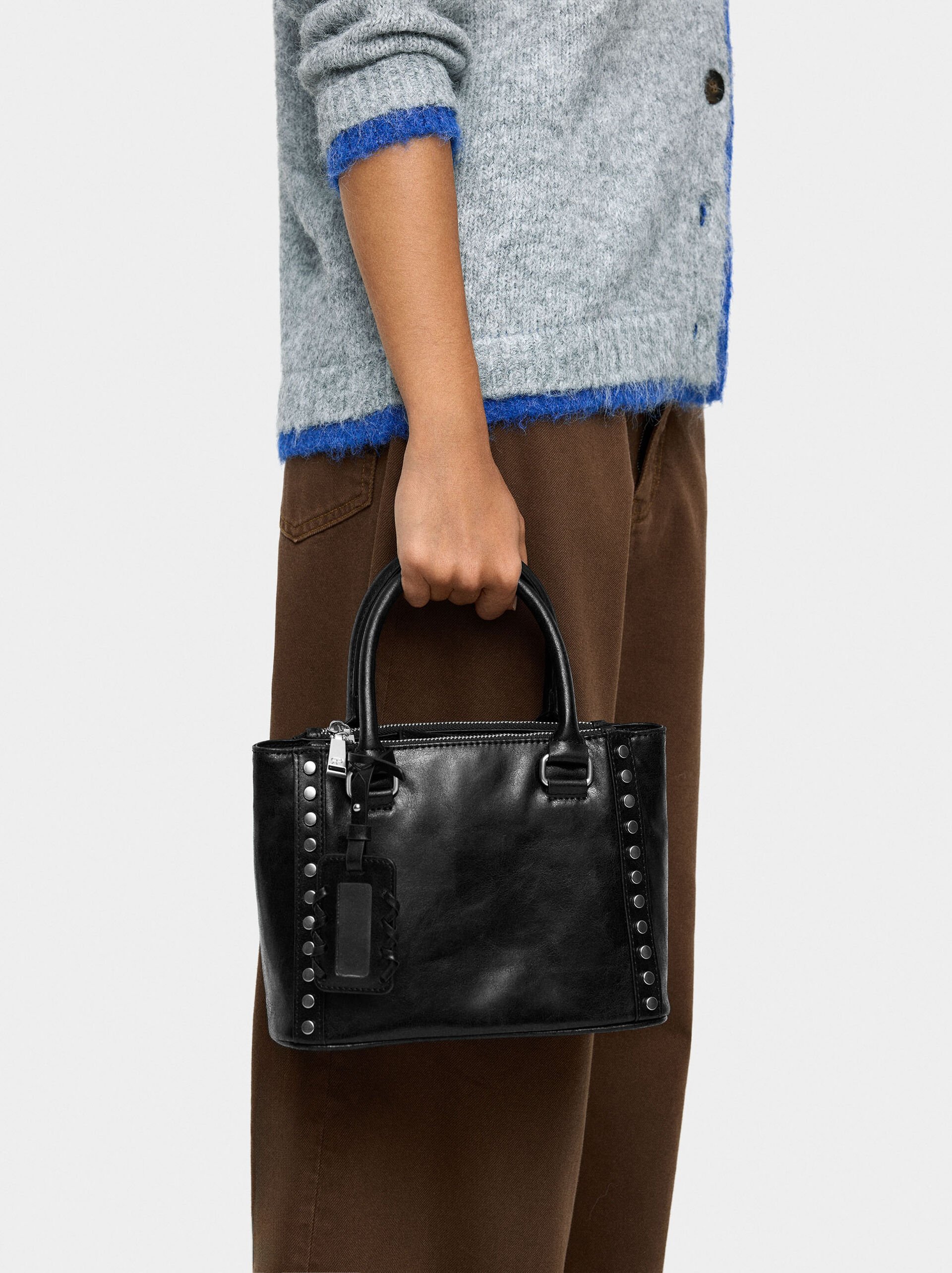 Tote bag with studs image number 1.0
