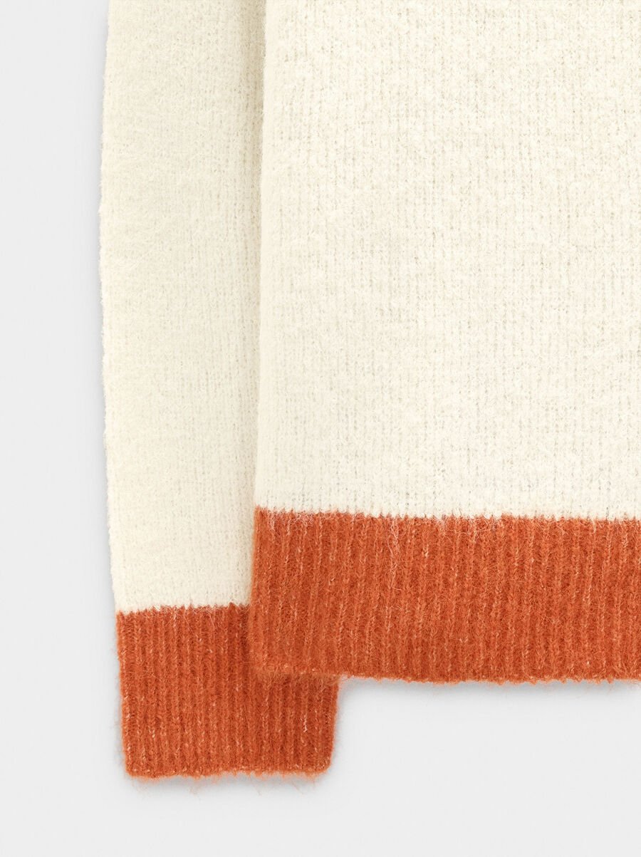Jersey de punto con bordes contrastantes