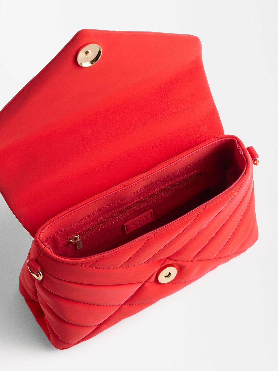 Handbag with velvety texture