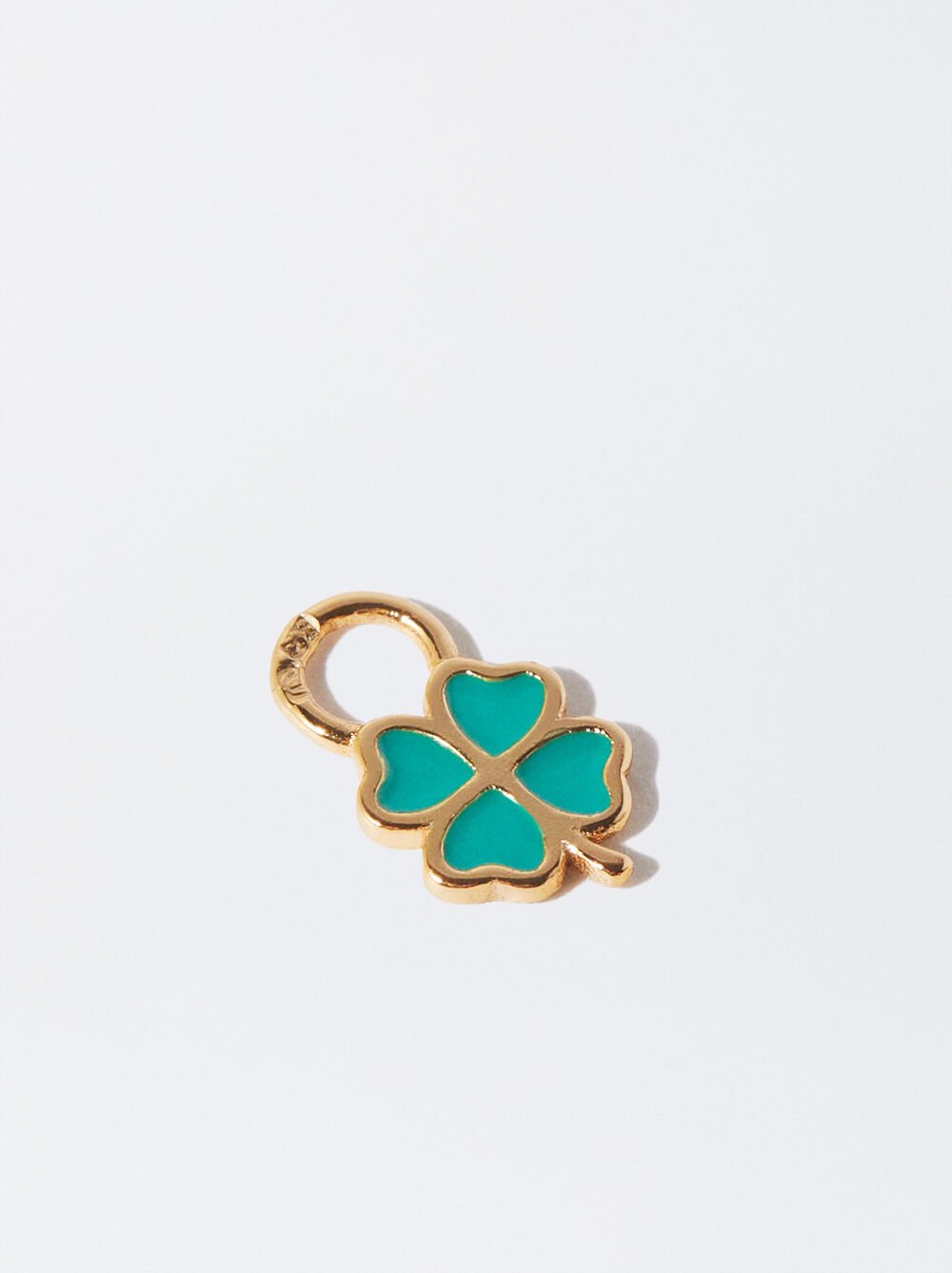 925 silver shamrock charm