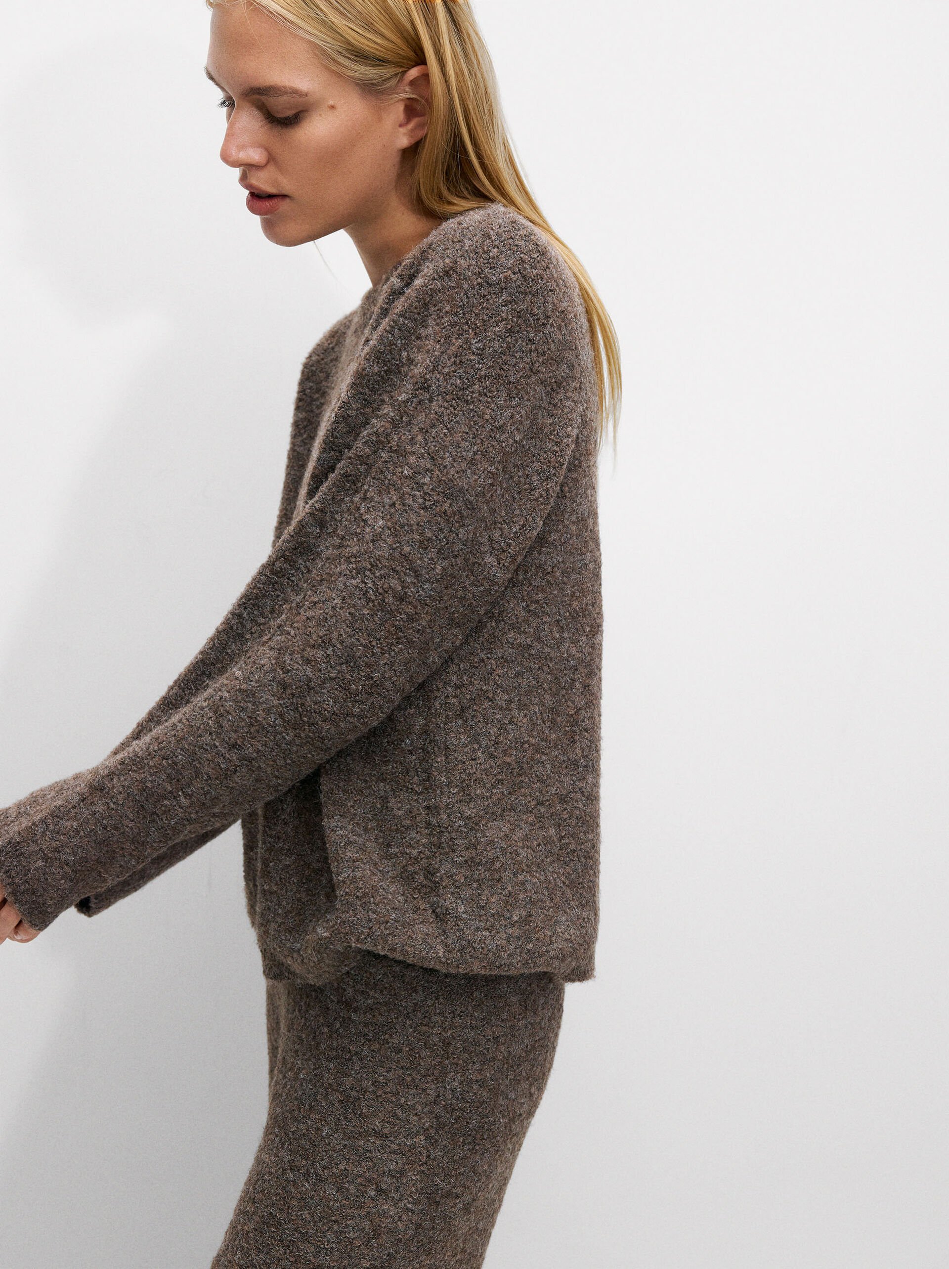Knit sweater with wool blend image number 2.0