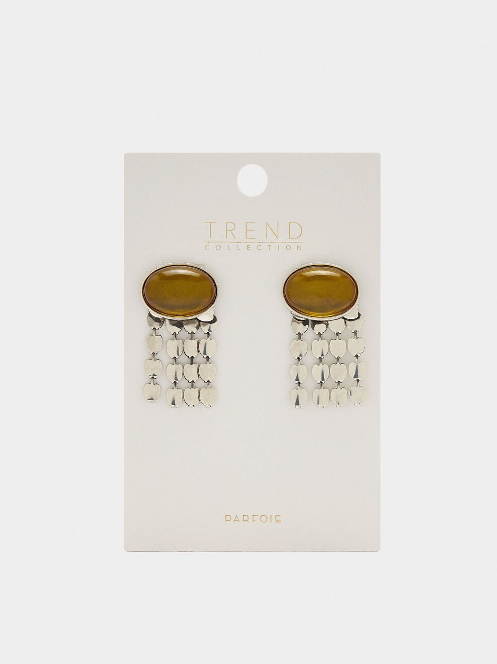 Long oval earrings