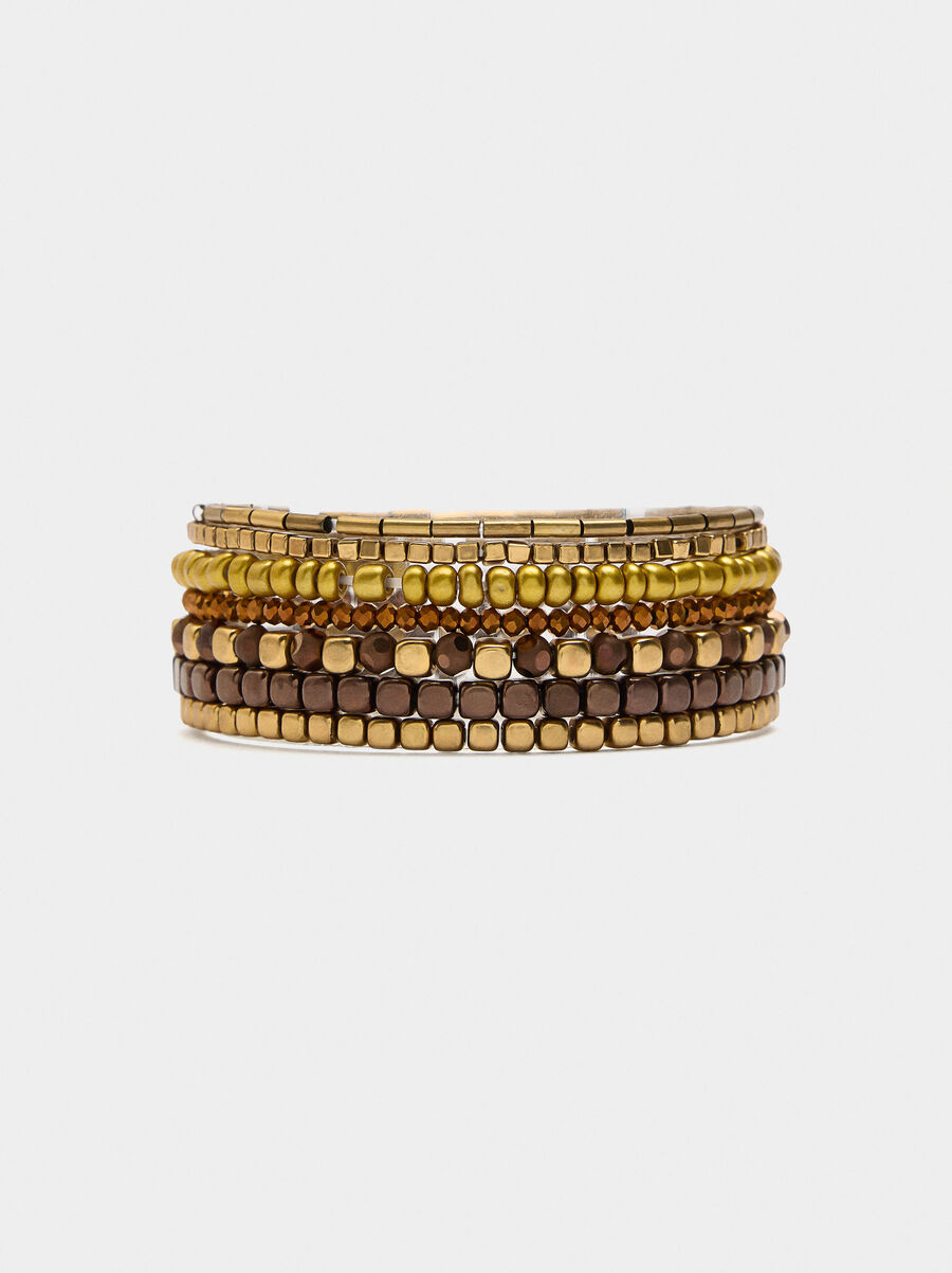 Set de pulseras elásticas con cuentas