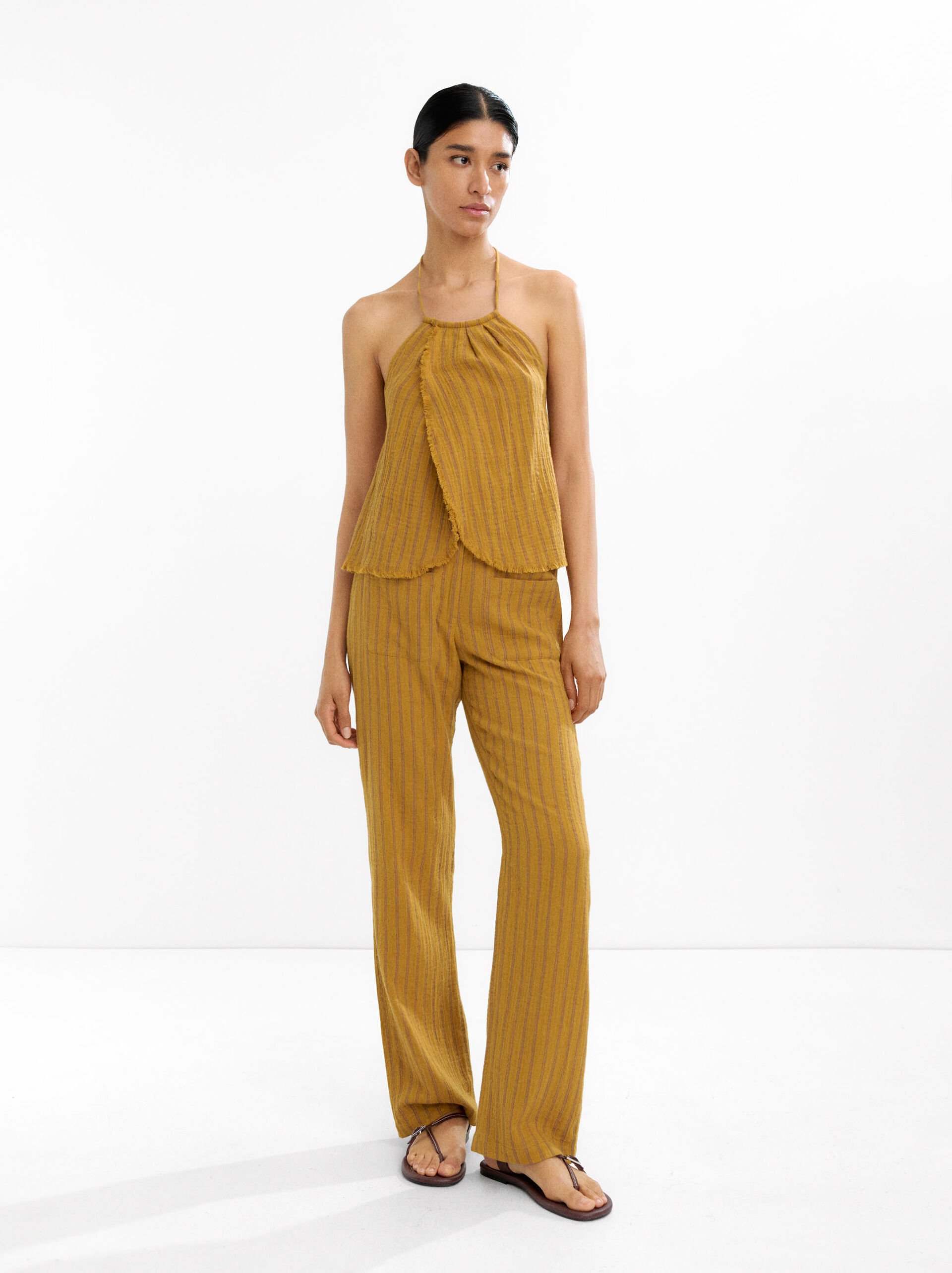 Halter top with stripes image number 1.0