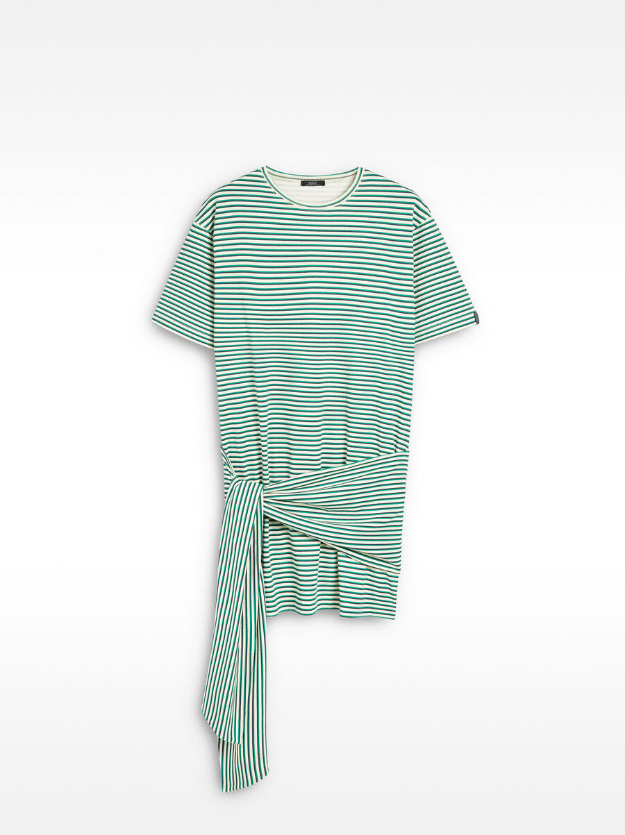 Short striped dress 100% cotton