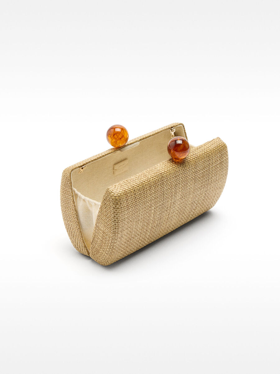 Clutch aus Stroh-Imitat
