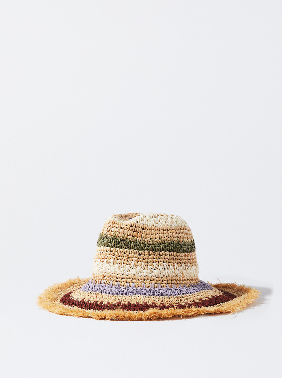Raffia Hat, Multicolor, hi-res