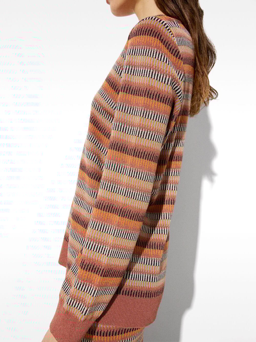 Jersei de punt en jacquard de ratlles