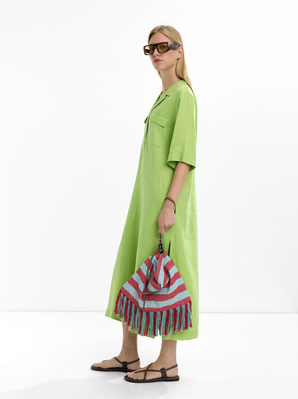 Long shirtdress 100% linen
