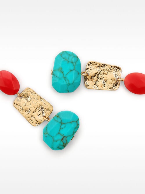 Pendientes geométricos con piedras
