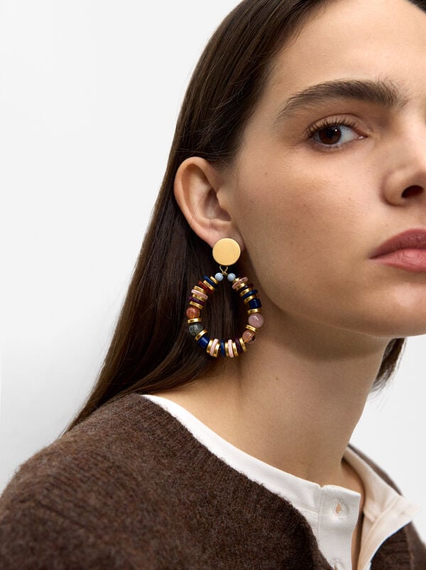 Earrings with stones