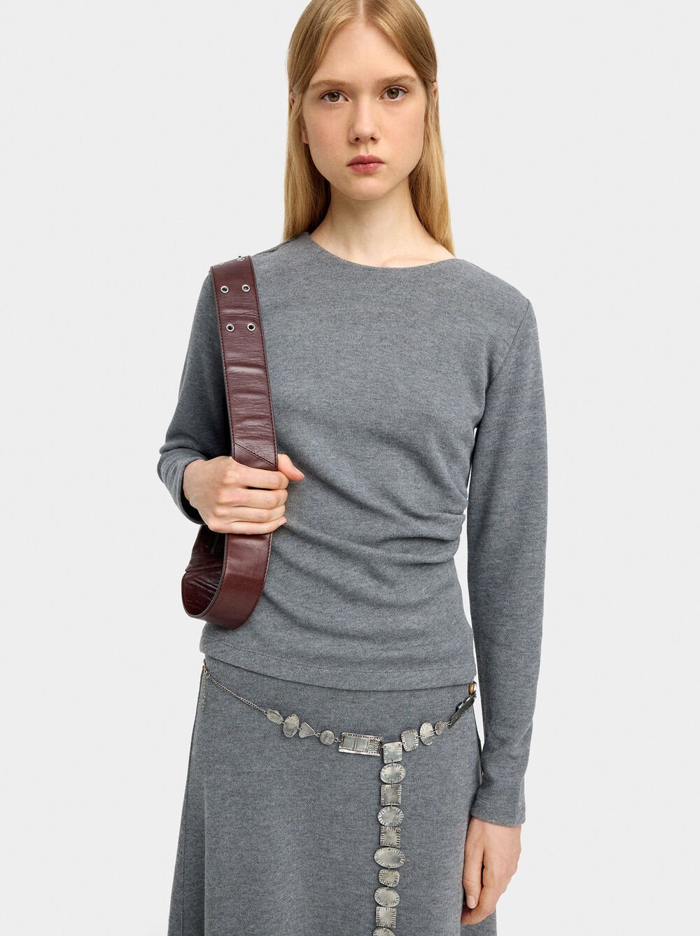 T-shirt with draped detail