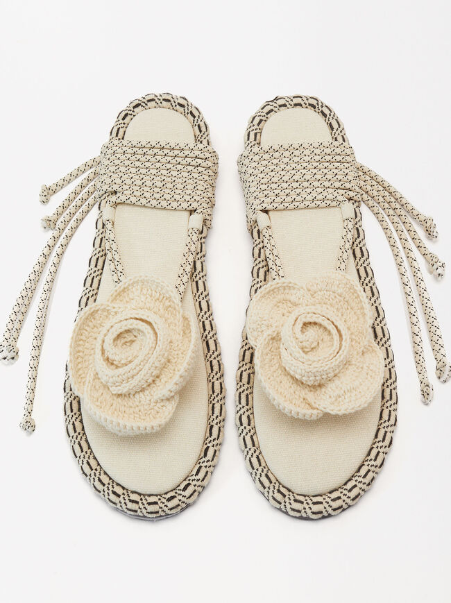 Crochet Strappy Sandals image number 0.0